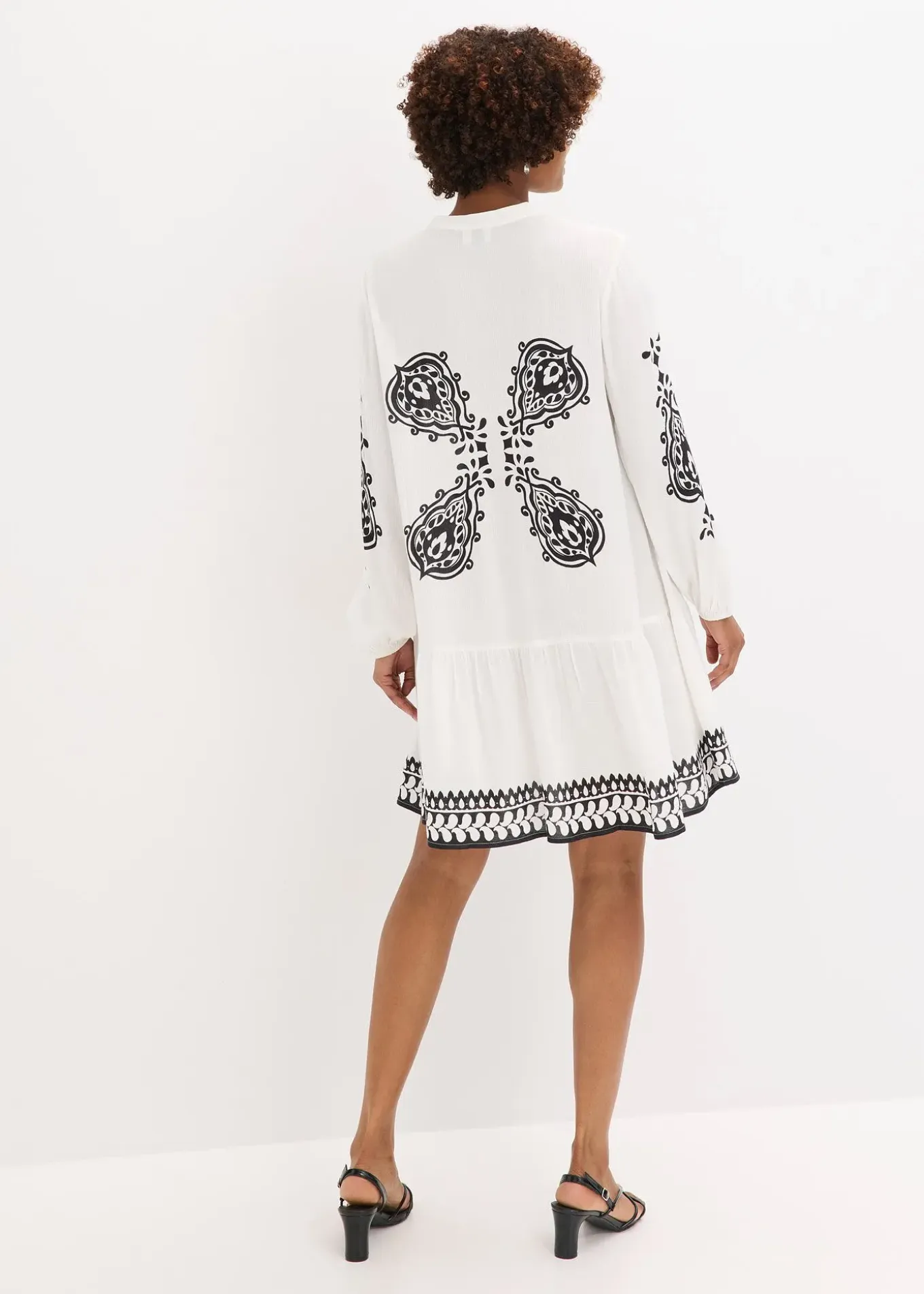 Robe-tunique en viscose texturée