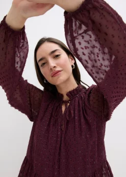 Robe-tunique en voile plumetis irisé