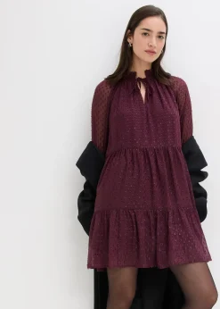 Robe-tunique en voile plumetis irisé