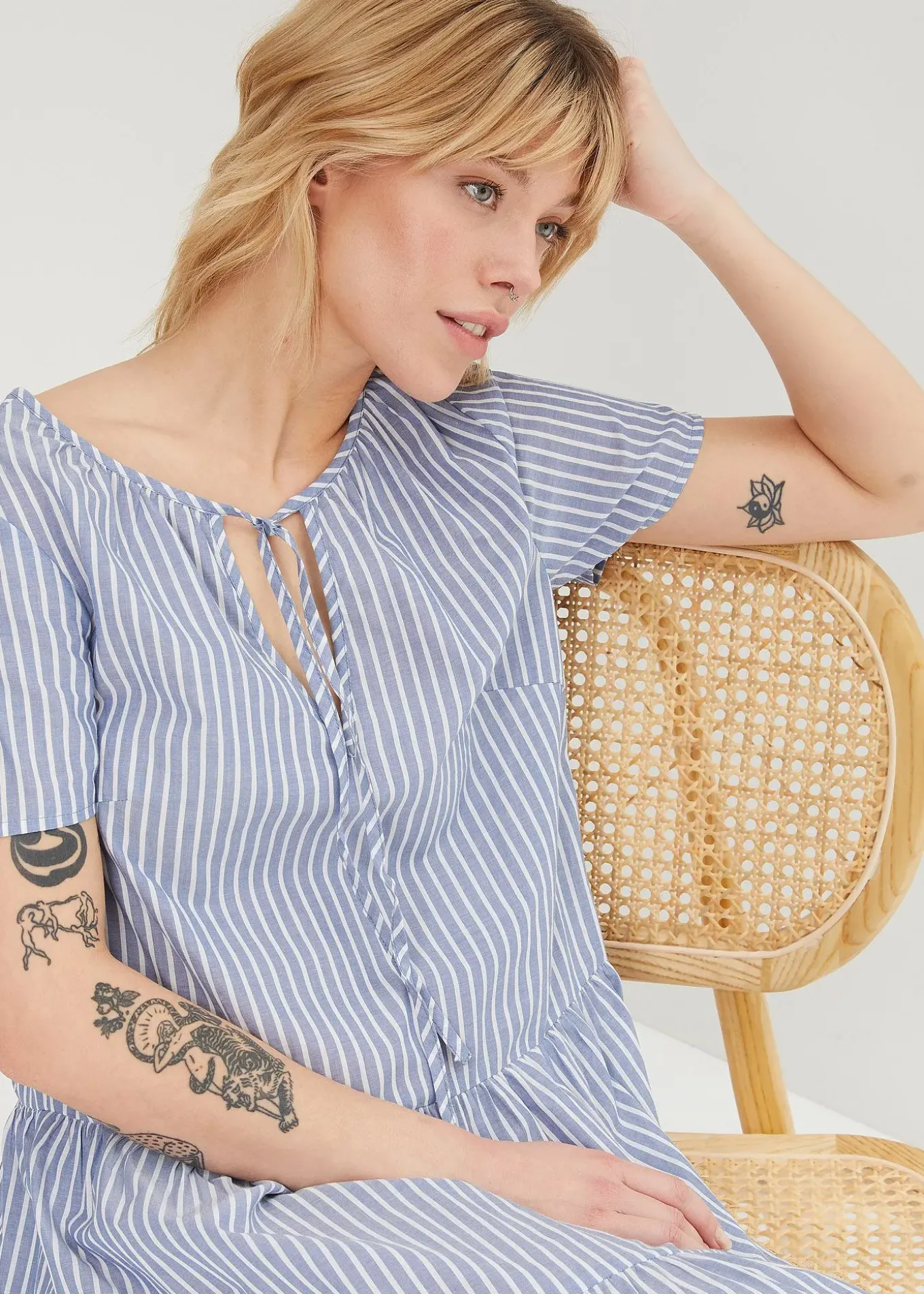 Robe-tunique estivale, 100% coton