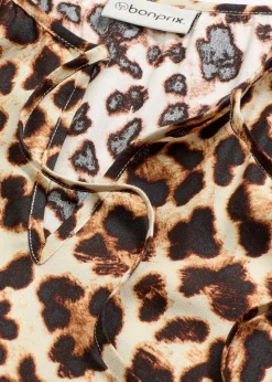 Robe-tunique imprimée en crêpe texturé