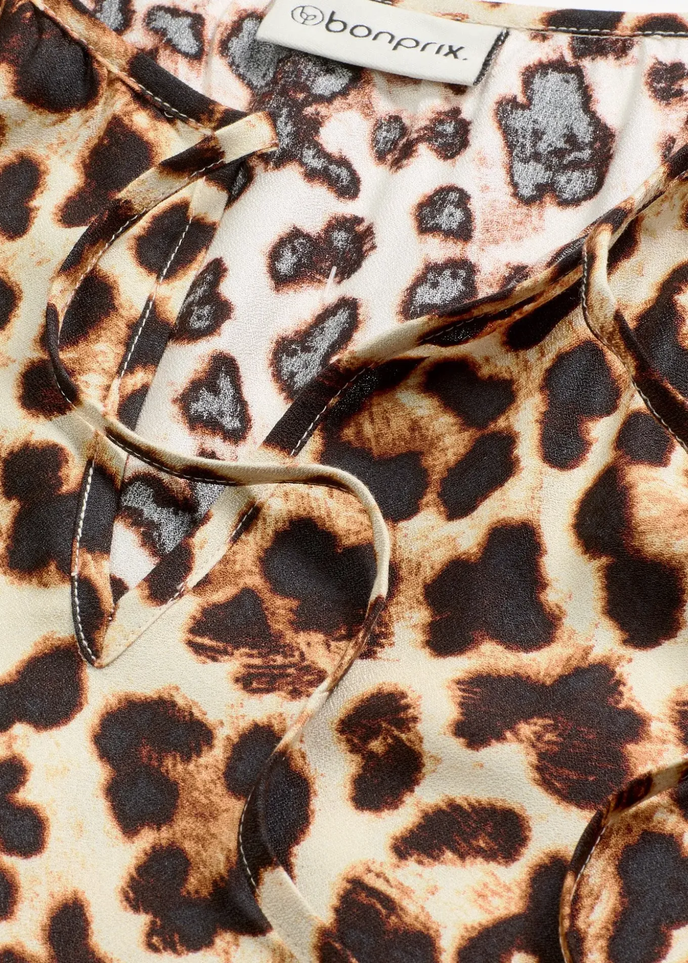 Robe-tunique imprimée en crêpe texturé