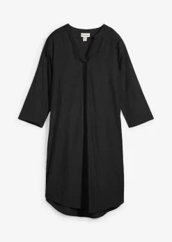 Robe-tunique texturée en viscose majoritaire