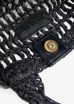 Sac à bandoulière aspect paille