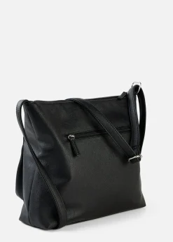 Sac à bandoulière avec poche extérieure décorative