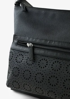 Sac à bandoulière avec poche extérieure décorative