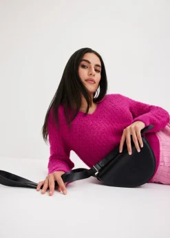 Sac à bandoulière de forme asymétrique