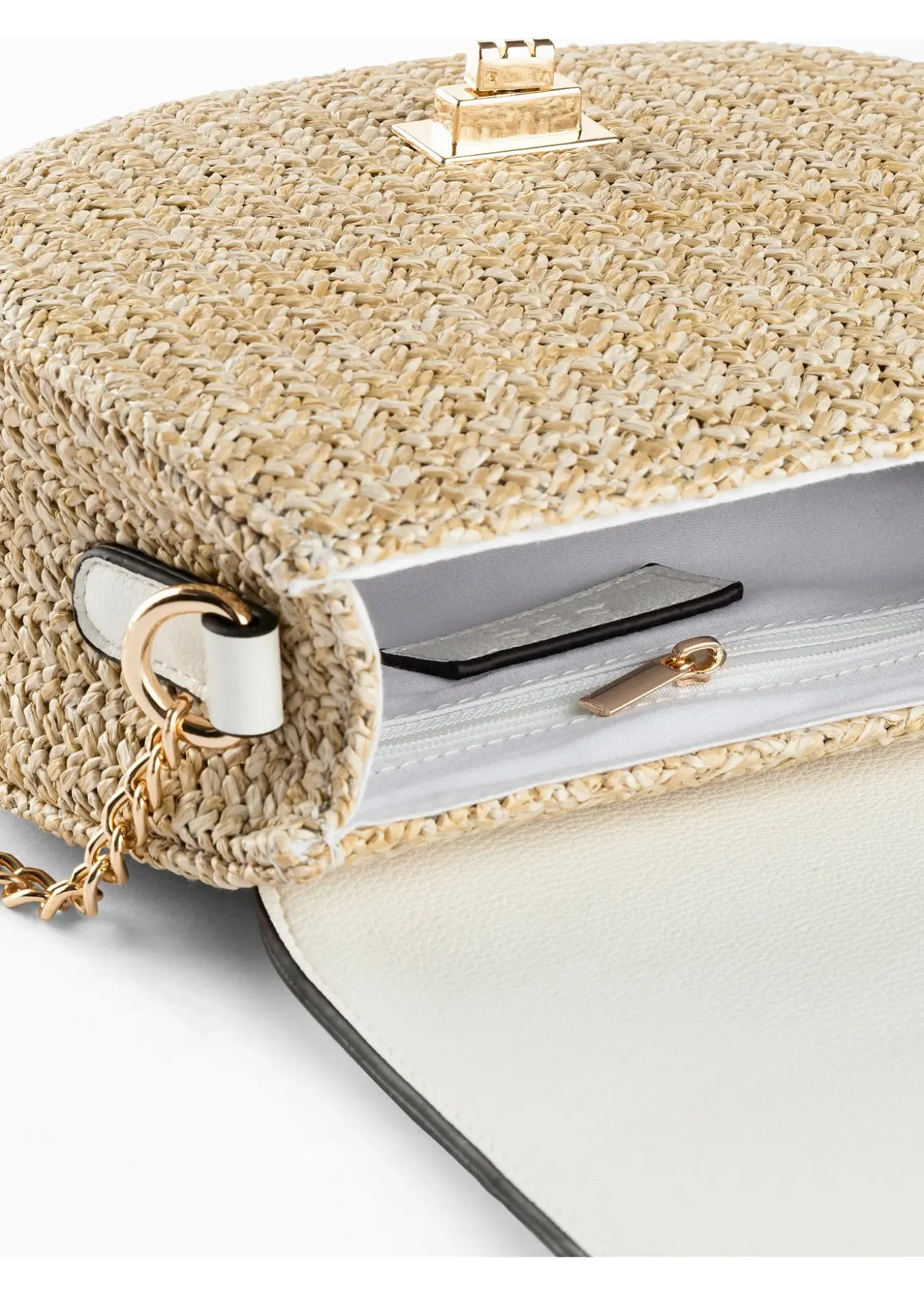 Sac à bandoulière effet paille