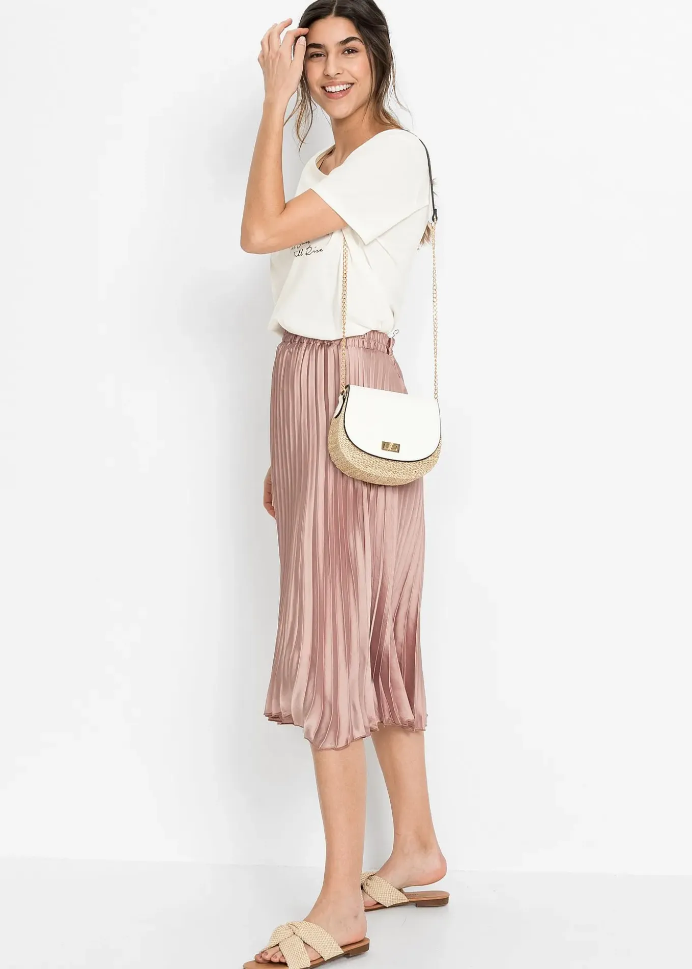 Sac à bandoulière effet paille