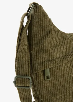 Sac à bandoulière en velours côtelé