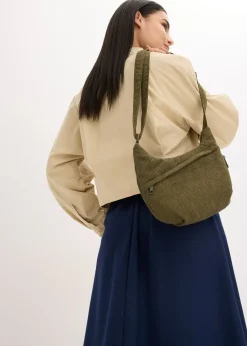 Sac à bandoulière en velours côtelé