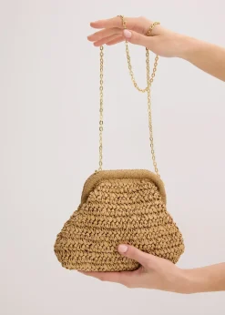 Sac en paille à bandoulière