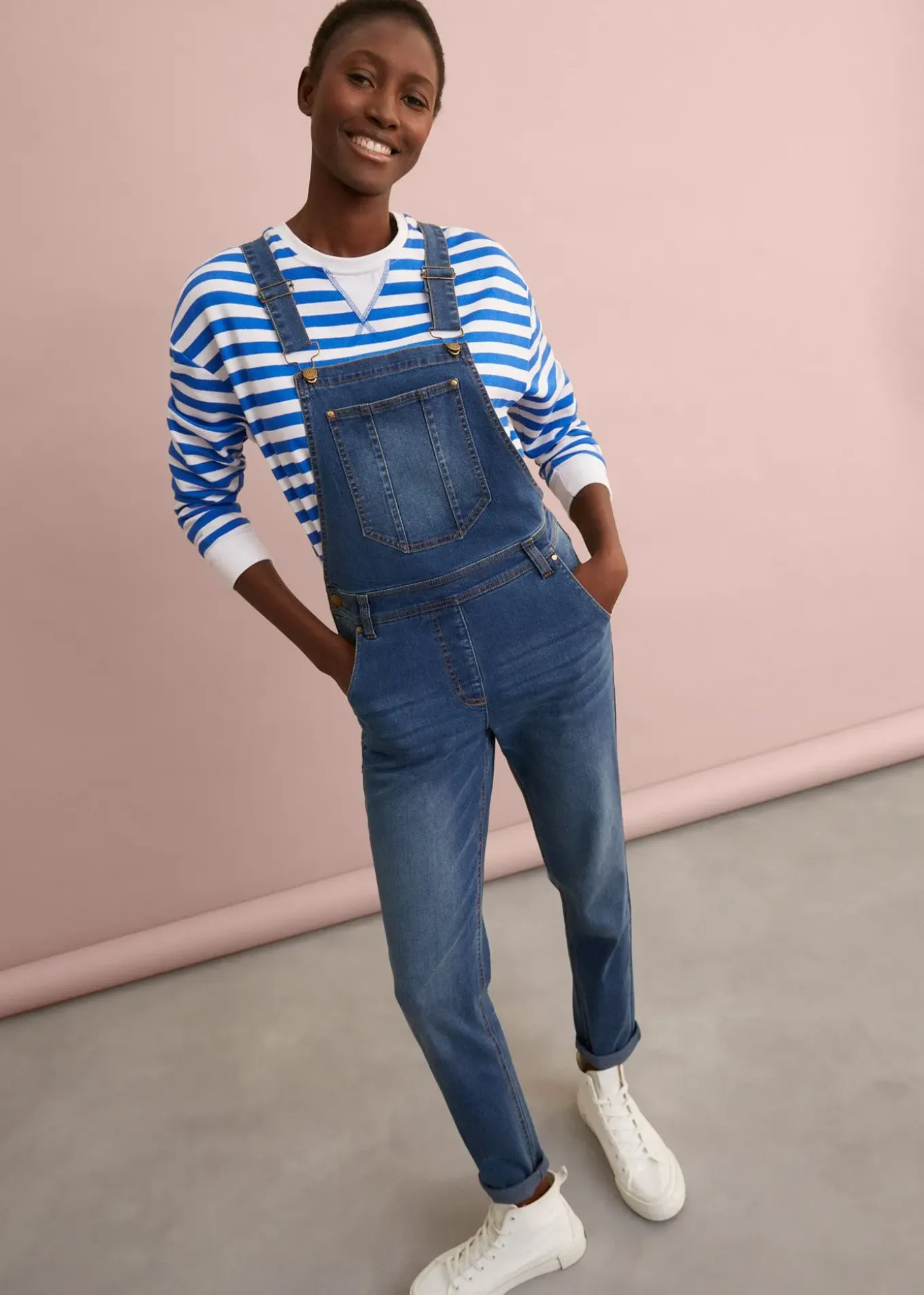 Salopette en jean boyfriend