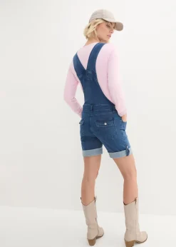 Salopette-short de grossesse en jean