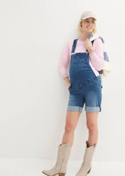 Salopette-short de grossesse en jean
