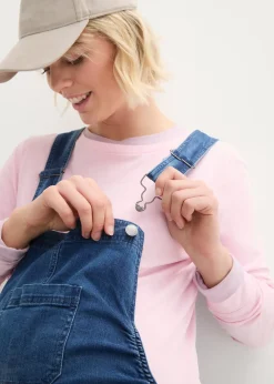 Salopette-short de grossesse en jean