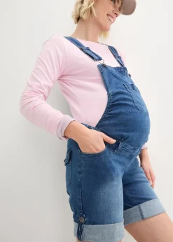 Salopette-short de grossesse en jean