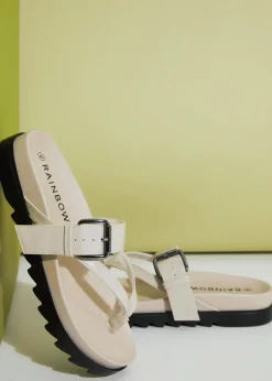 Sandales entredoigt à semelle crantée