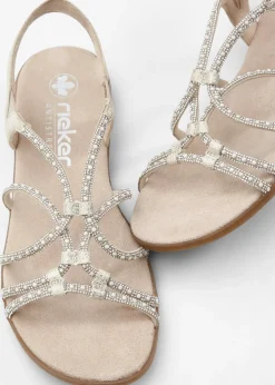 Sandales Rieker confortables avec strass
