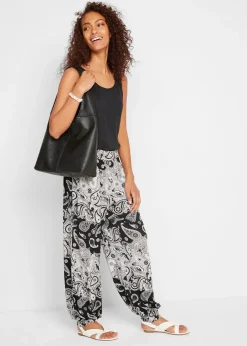 Sarouel fluide en jersey viscose