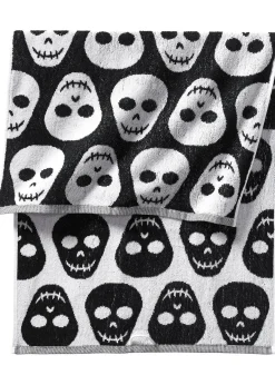 Serviette de toilette à motif tête de mort