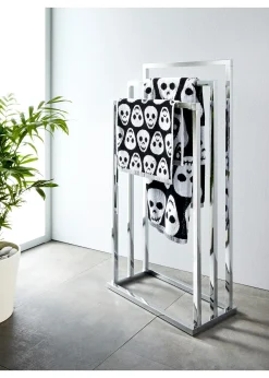 Serviette de toilette à motif tête de mort