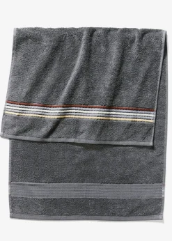 Serviette de toilette avec détails rayés
