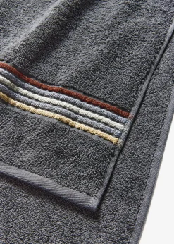 Serviette de toilette avec détails rayés