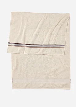 Serviette de toilette avec détails rayés