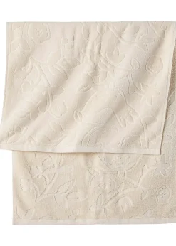 Serviette de toilette en coton à motif en relief