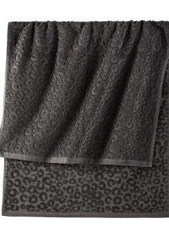Serviette de toilette pur coton motif léopard