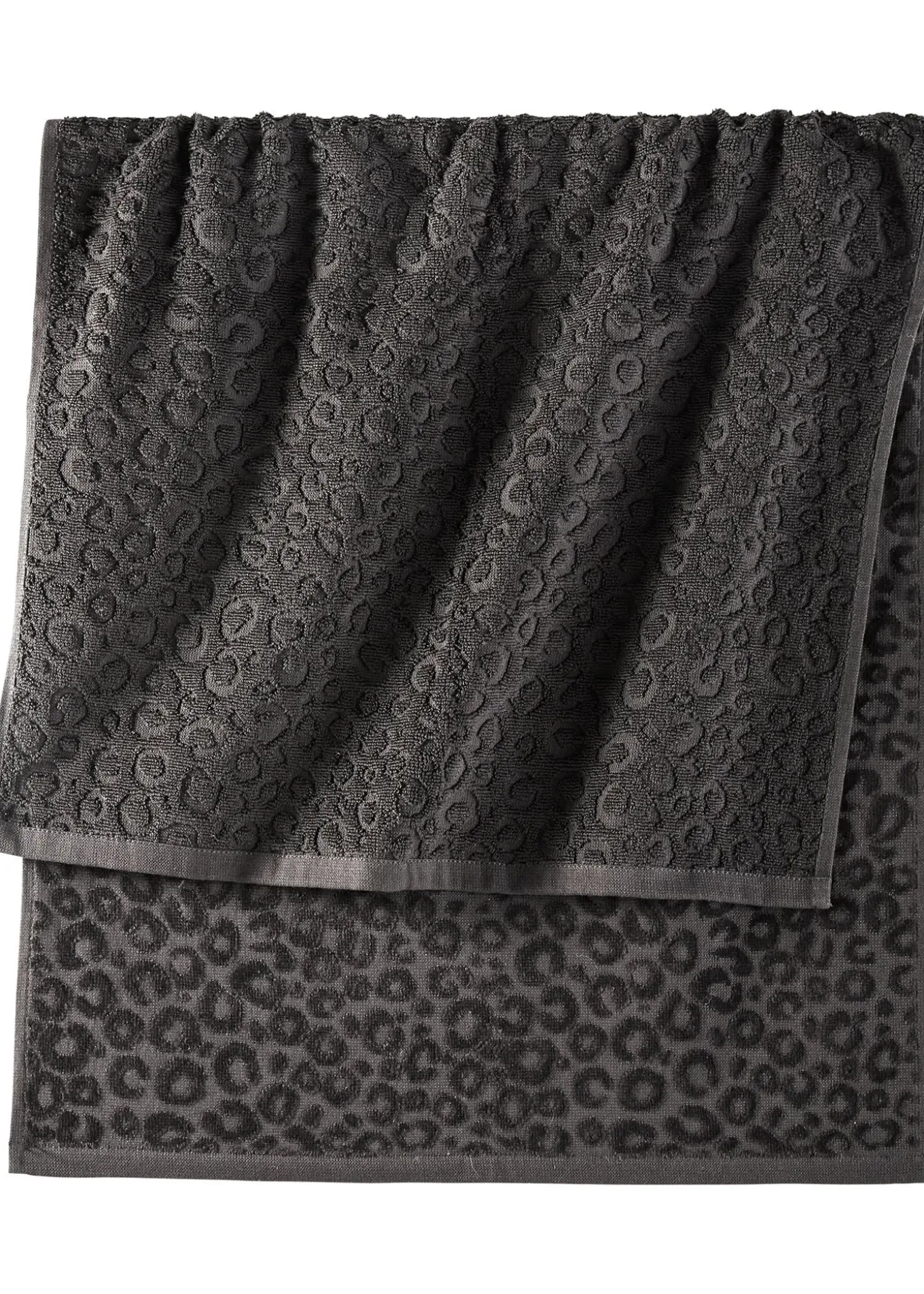 Serviette de toilette pur coton motif léopard