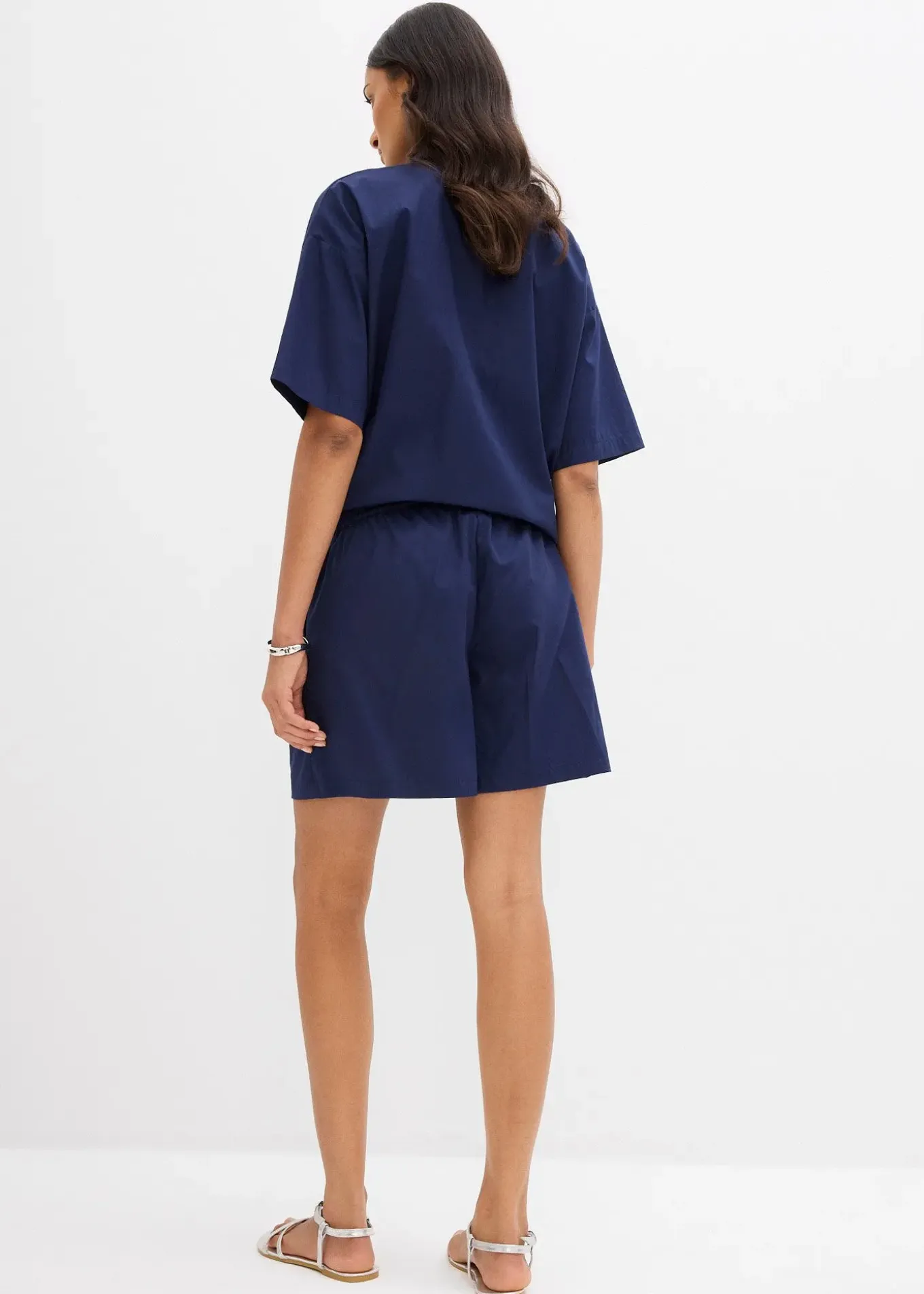 Short 100% coton avec taille élastiquée