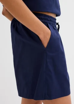 Short 100% coton avec taille élastiquée