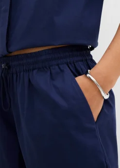 Short 100% coton avec taille élastiquée