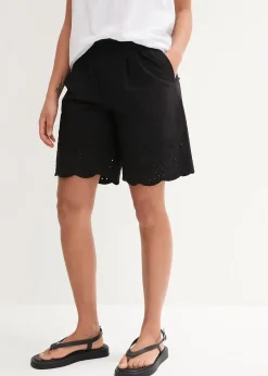 Short 100% coton avec taille élastiquée