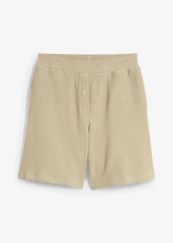 Short 100% coton avec taille élastiquée