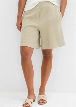 Short 100% coton avec taille élastiquée