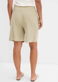 Short 100% coton avec taille élastiquée