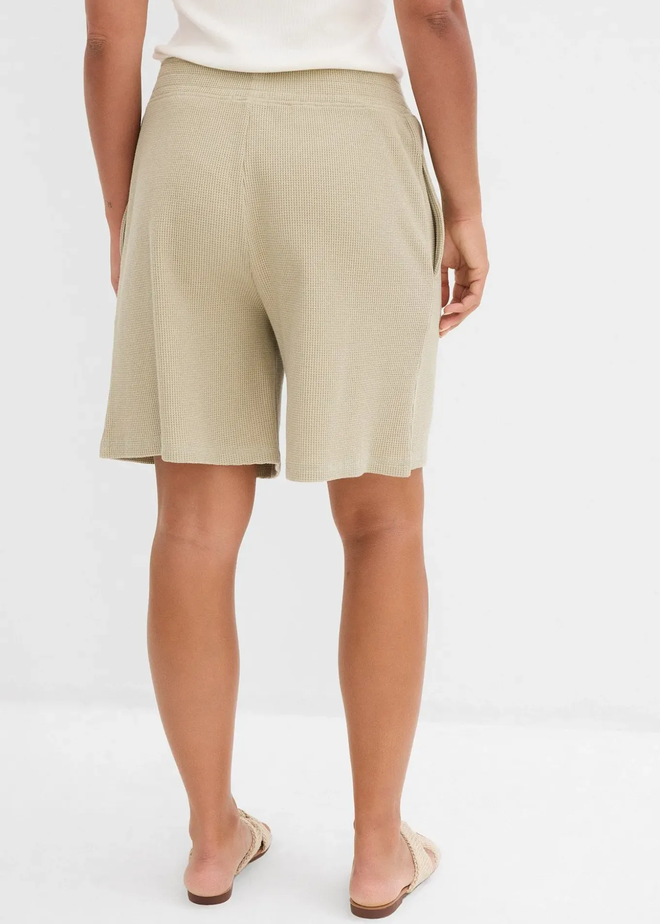 Short 100% coton avec taille élastiquée