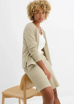 Short 100% coton avec taille élastiquée