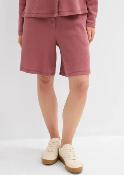 Short 100% coton avec taille élastiquée