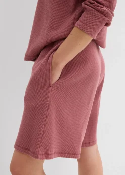 Short 100% coton avec taille élastiquée