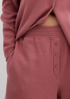 Short 100% coton avec taille élastiquée