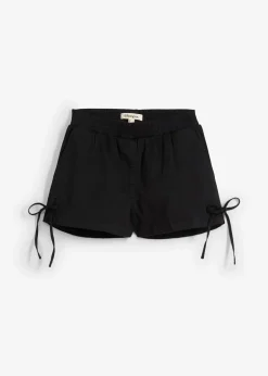 Short à taille élastiquée en coton extensible