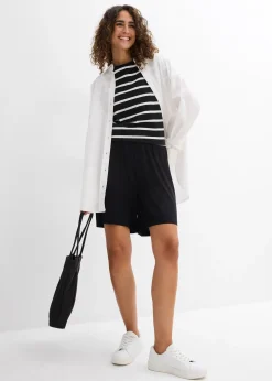 Short à taille élastiquée en viscose douce et extensible