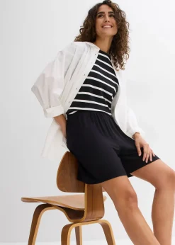 Short à taille élastiquée en viscose douce et extensible