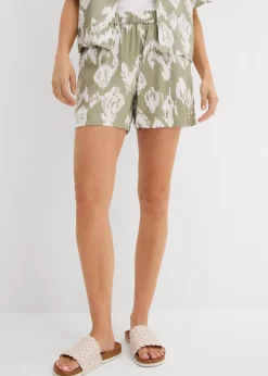 Short à taille élastiquée en viscose