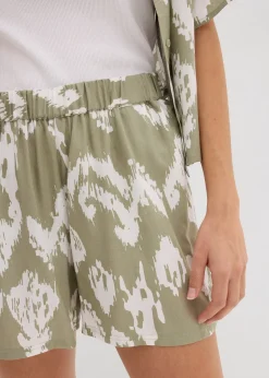 Short à taille élastiquée en viscose