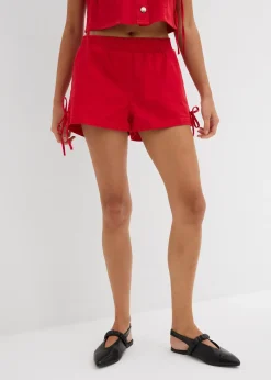 Short à taille élastiquée en coton extensible